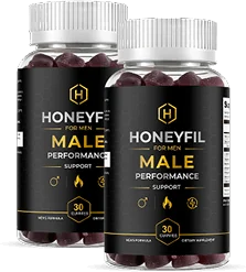 HoneyFil men's vitality gummies two-bottle package